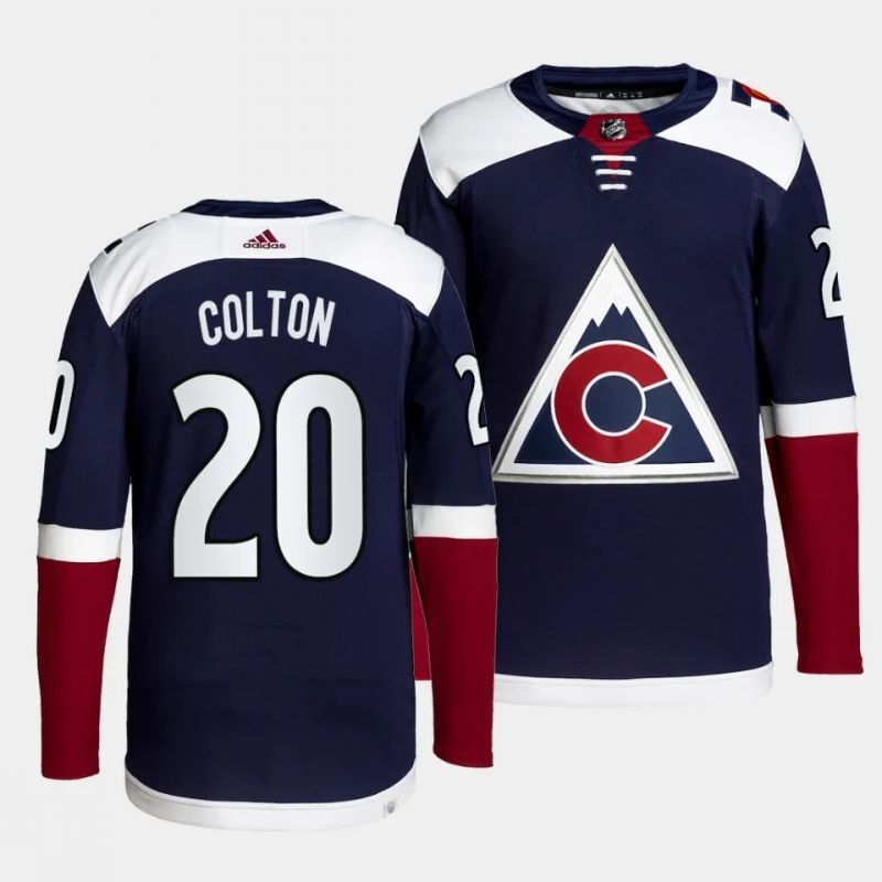 Colorado Avalanche #20 ross colton alternate authentic pro primegreen navy jersey