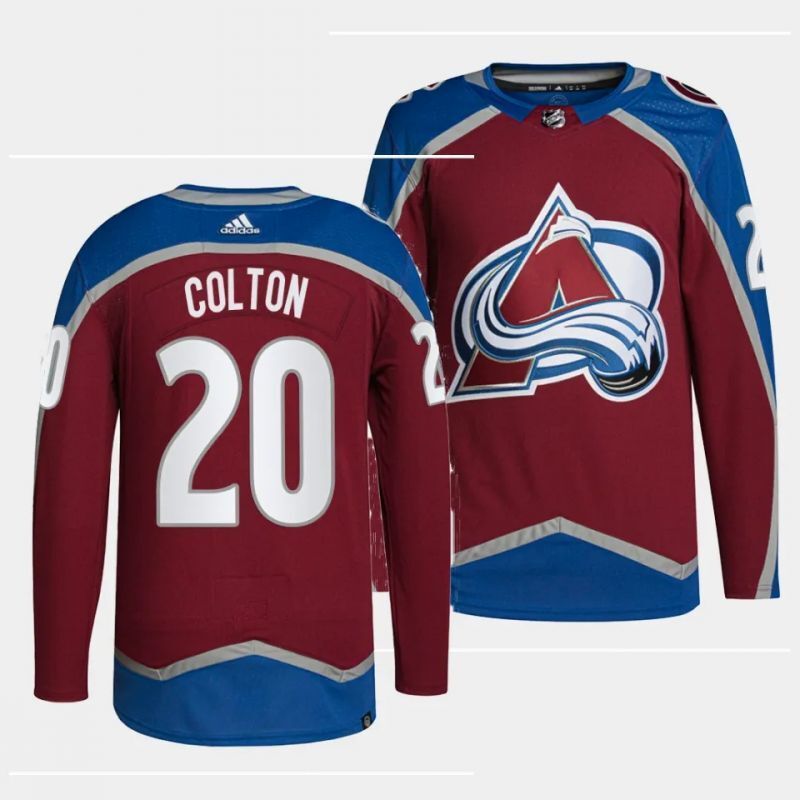 Colorado Avalanche #20 ross colton home authentic pro primegreen burgundy jersey