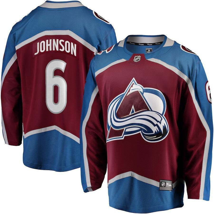 Colorado Avalanche #6 Erik Johnson Home Breakaway Jersey - Burgundy