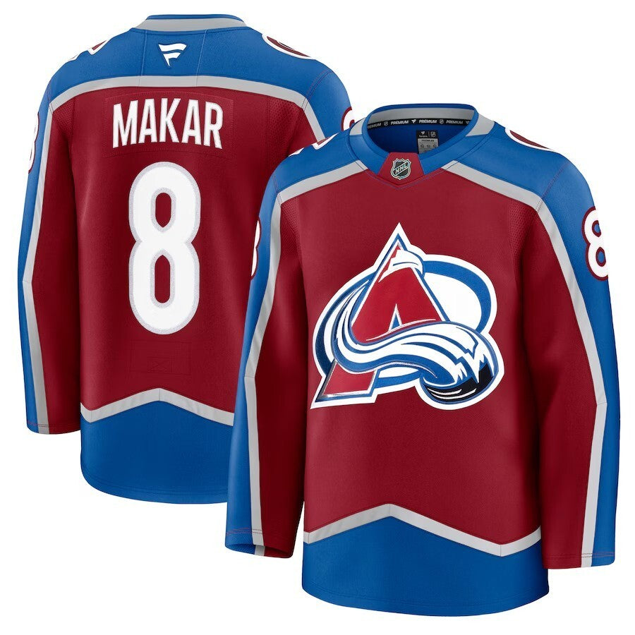 Colorado Avalanche #8 Cale Makar Home Premium Jersey - Burgundy