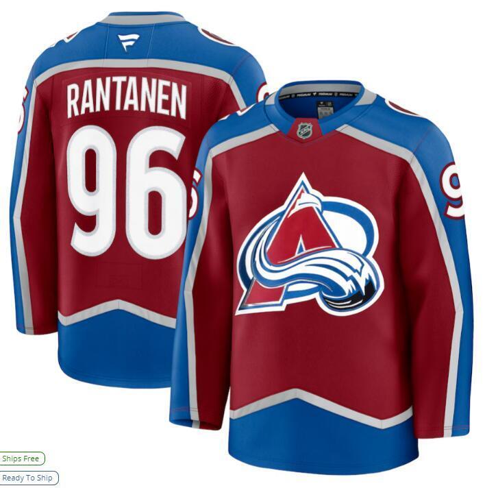 Colorado Avalanche #96 Mikko Rantanen Home Premium Jersey - Burgundy