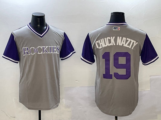 Colorado Rockies #19 Charlie Blackmon Nokia Fashion Style 2