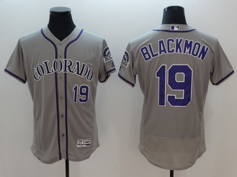 Colorado Rockies #19 Charlie Blackmon grey