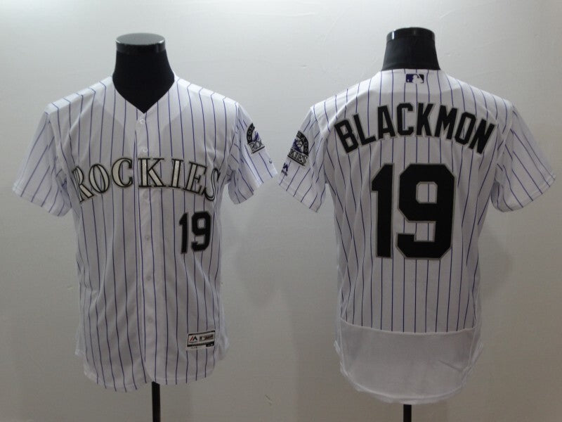 Colorado Rockies #19 Charlie Blackmon white