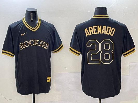 Colorado Rockies #23 Kris Bryant Black Gold Adult