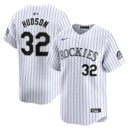 Colorado Rockies #32 Dakota Hudson Home Limited Player Jersey - White Style 1