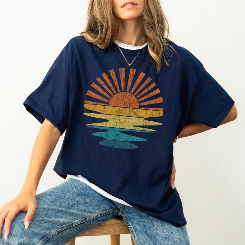 Colorful Beach Sunset, Summer Vibes, California Dreaming, Vacation, Hot Girl Summer, Tshirt, Women's Comfort Color Tee,...