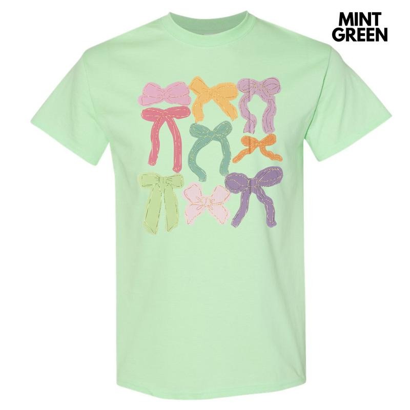 Colorful Coquette Bows Gildan Short Sleeve T-Shirt Hoodie, Sweatshirt | WearSparks.com