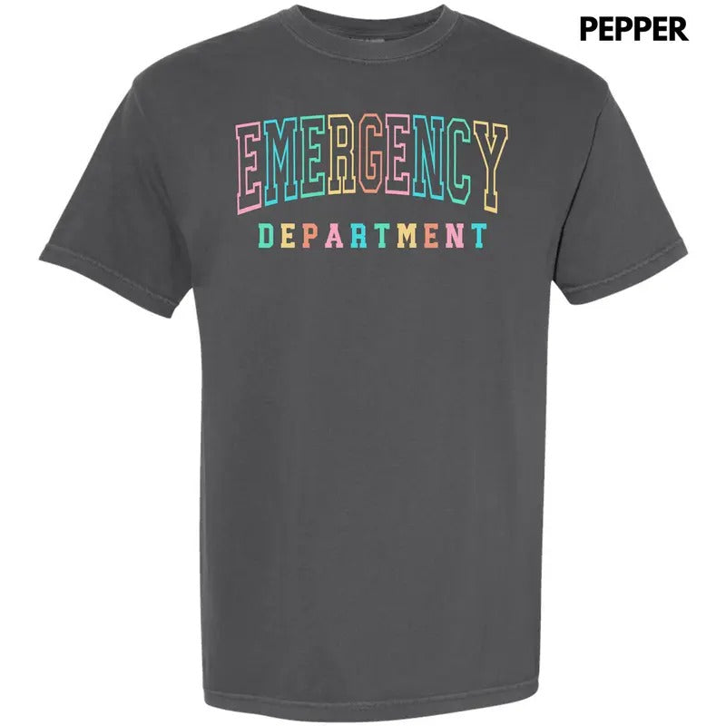 Colorful Emergency Dept Comfort Colors T-Shirt 'NLB' Hoodie, Sweatshirt | WearSparks.com