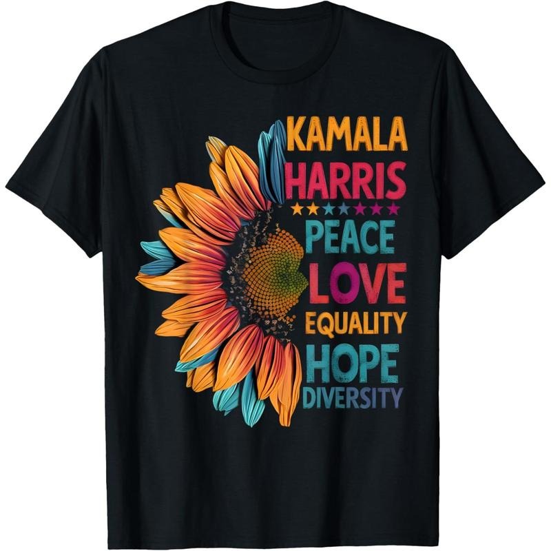 Colorful Peace Love Equality Hope Diversity, Kamala Harris T-Shirt made in usa Hoodie, Sweatshirt | WearSparks.com