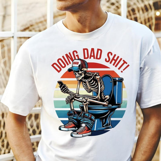 Colorful Skeleton Doing Dad Sh!t Funny Shirt, Gift For Dad From Daughter, Happy Fathers Day Shirt Hoodie, Sweatshirt