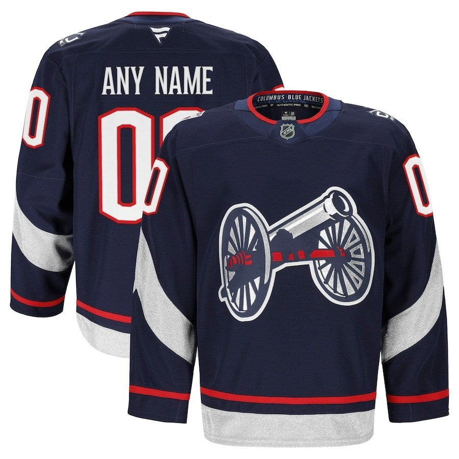 Columbus Blue Jackets 2025 NHL Stadium Series Authentic Pro Custom Jersey - Navy