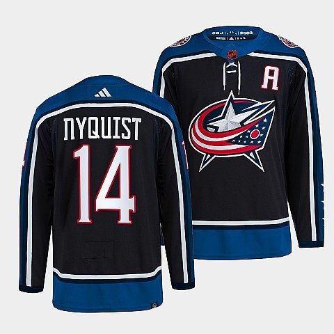 Columbus Blue Jackets #14 gustav-nyquist-navy-2022reverse-retro-2.0-authentic-primegreen-jersey