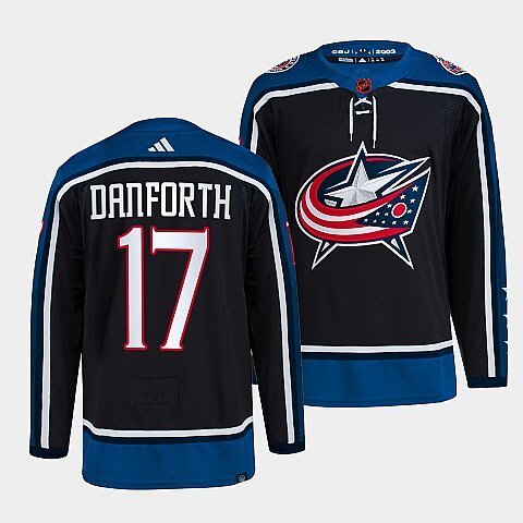 Columbus Blue Jackets #17 justin-danforth-navy-2022reverse-retro-2.0-authentic-primegreen-jersey