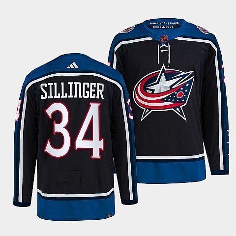 Columbus Blue Jackets #34 cole-sillinger-navy-2022reverse-retro-2.0-authentic-primegreen-jersey