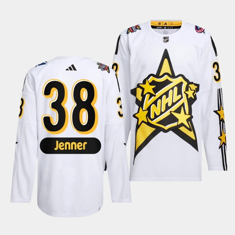 Columbus Blue Jackets #38 Boone Jenner 2024 NHL All-Star White Jersey Style 1