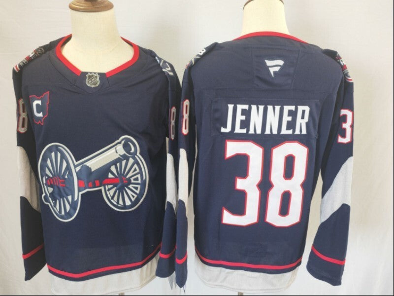 Columbus Blue Jackets #38 Boone Jenner Blue Jacket Style 2