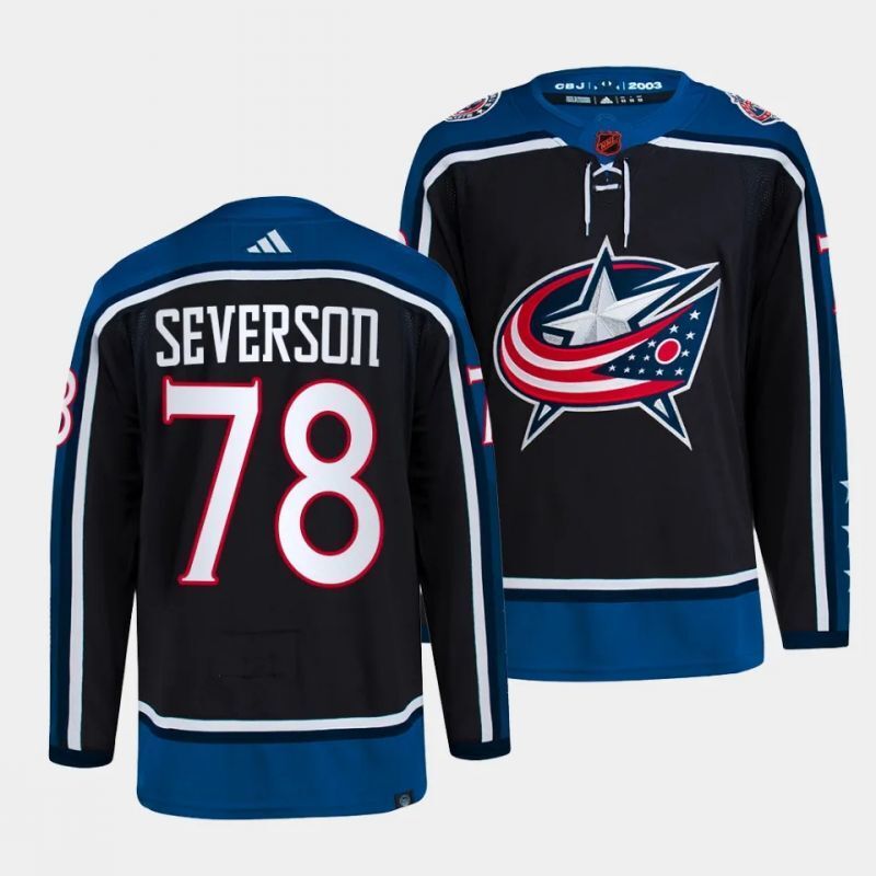 Columbus Blue Jackets #78 damon severson reverse retro 2.0 authentic pro navy jersey