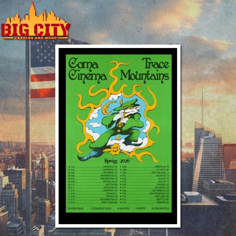 Coma Cinema And Trace Mountains Spring Tour 26 Poster shirt