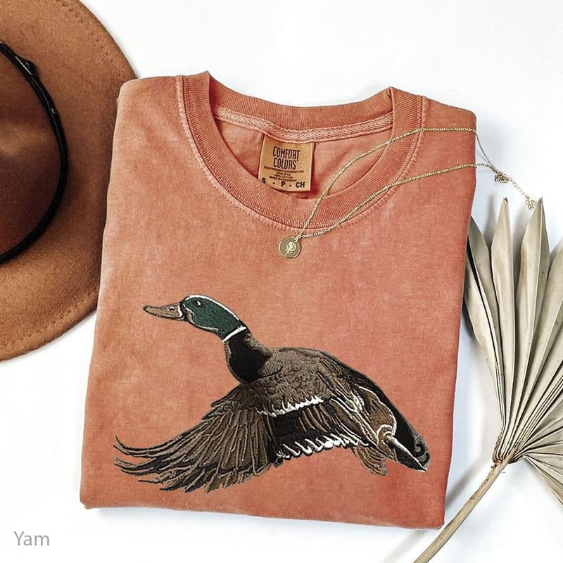 [Comfort Colors] Mallard Duck tee Shirt, Spring Tee, Hunting Season Trendy He's Hunting Unisex Hoodie, Sweatshirt