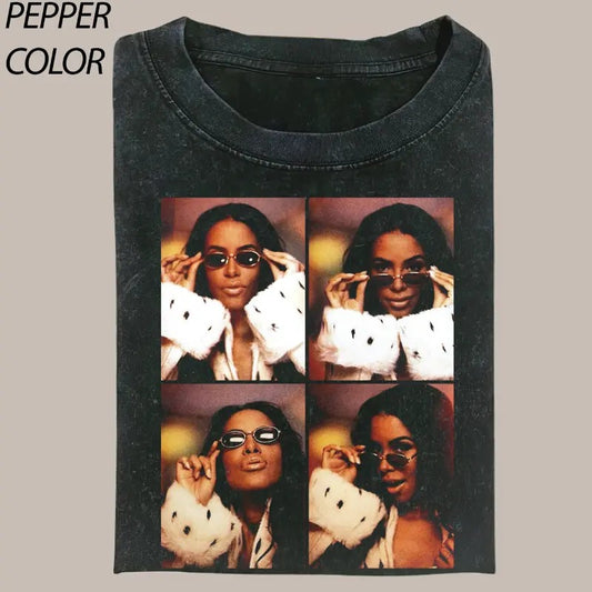 Comfort Colors Aaliyah Singers T-shirt, Aaliyah Sweatshirt, One In a Million Album Tee Womenswear Top Summer Hoodie
