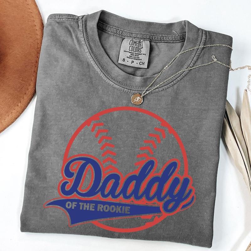 Comfort Colors Baseball Daddy Shirt, Rookie of the Year Shirt, Baseball Dad Shirt, Game Day T-Shirt, Unisex T-Shirt...