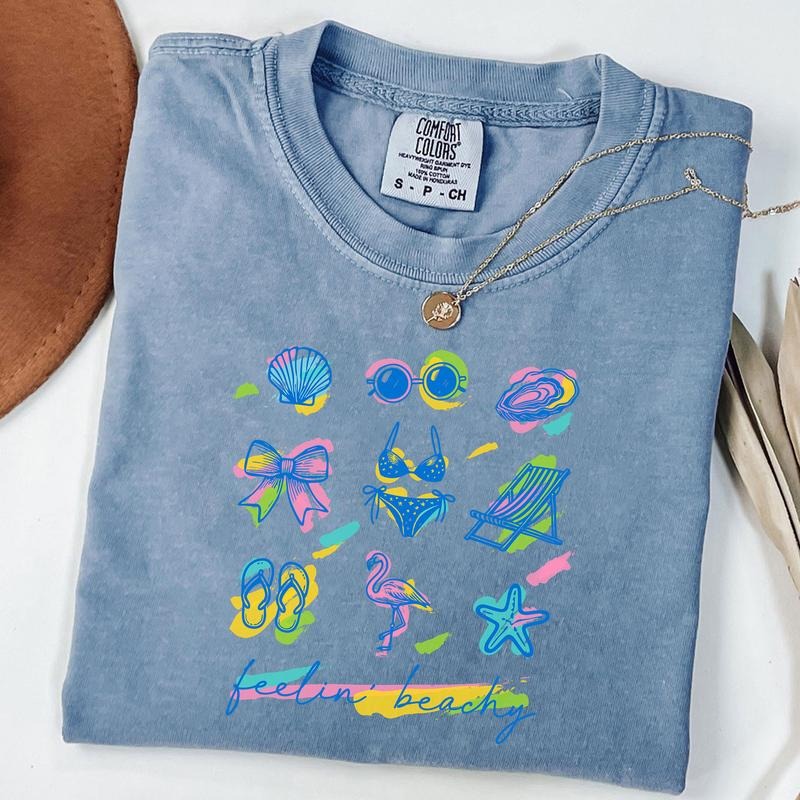 Comfort Colors Beach T-Shirt, Summer Aesthetic Tee, Beachwear Tshirt, Vacation outfit Shirt Hoodie, Sweatshirt