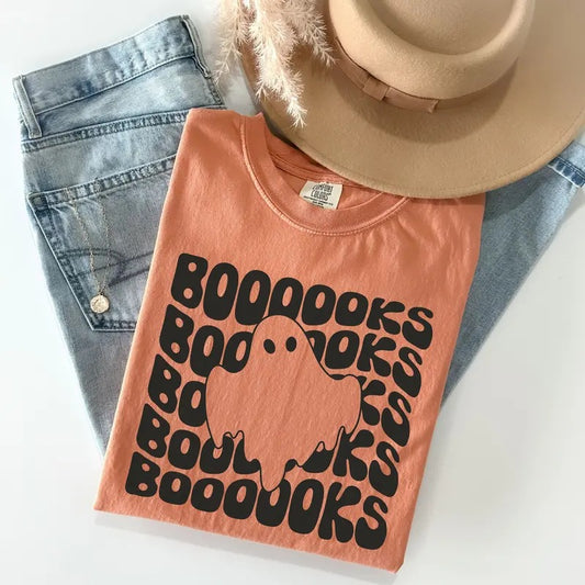 Comfort Colors Books Ghost Shirt, Teacher Halloween Shirt, Teacher Fall Shirt, Cute Halloween Librarian Tee Hoodie,...
