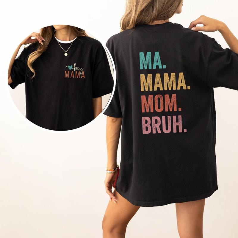 Comfort Colors Boy Mama Shirt, Boy Mom T-Shirt, Ma Mama Mom Bruh Shirt, Funny Mothers Day Shirt, Sarcastic Mom Shirt,...