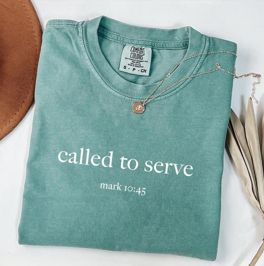 Comfort Colors Called To Serve Shirt, Bible Verse Shirt, Christian T-Shirt, Religious Shirt, God Lover T-Shirt Hoodie,...