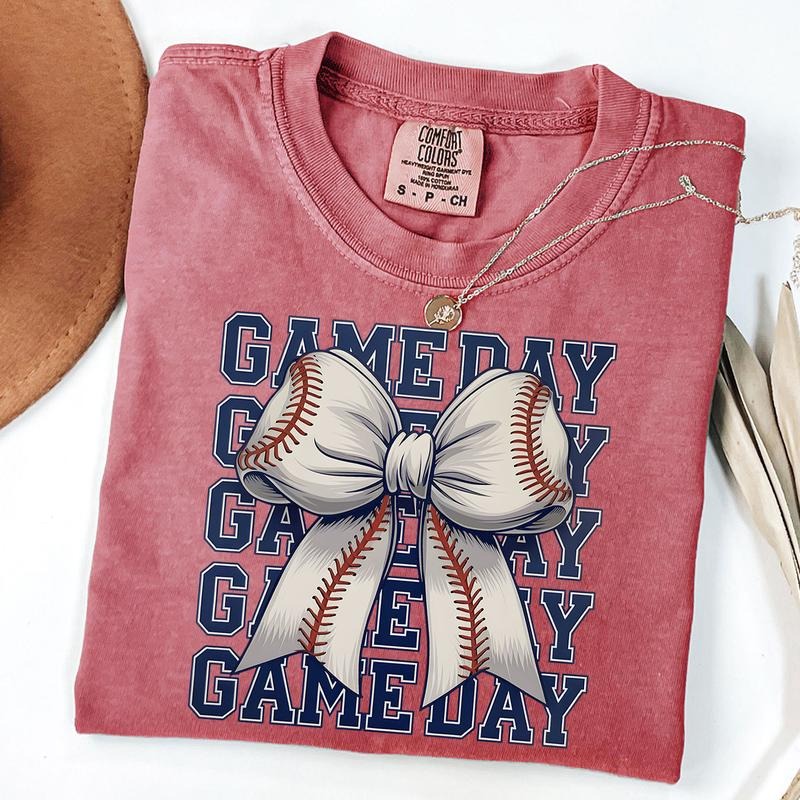 Comfort Colors Coquette Baseball Shirt, Baseball Bow Shirt, Game Day T-Shirt, Retro Baseball Tee Hoodie, Sweatshirt