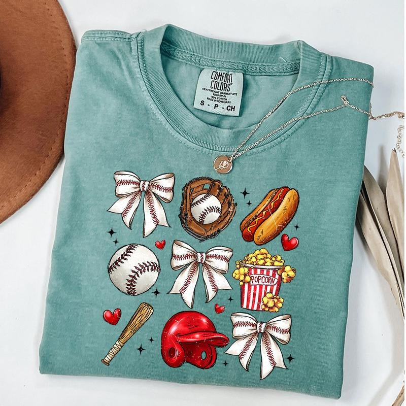 Comfort Colors Coquette Baseball Shirt, Baseball Game Day Shirt, Birthday Gift for Mom, Sport Mom Tee, Mothers Day Gift,...