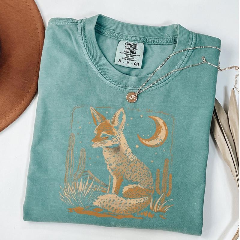 Comfort Colors Coyote Desert Nature Scenic Wild Animal South West Cactus T-Shirt Hoodie, Sweatshirt | WearSparks.com