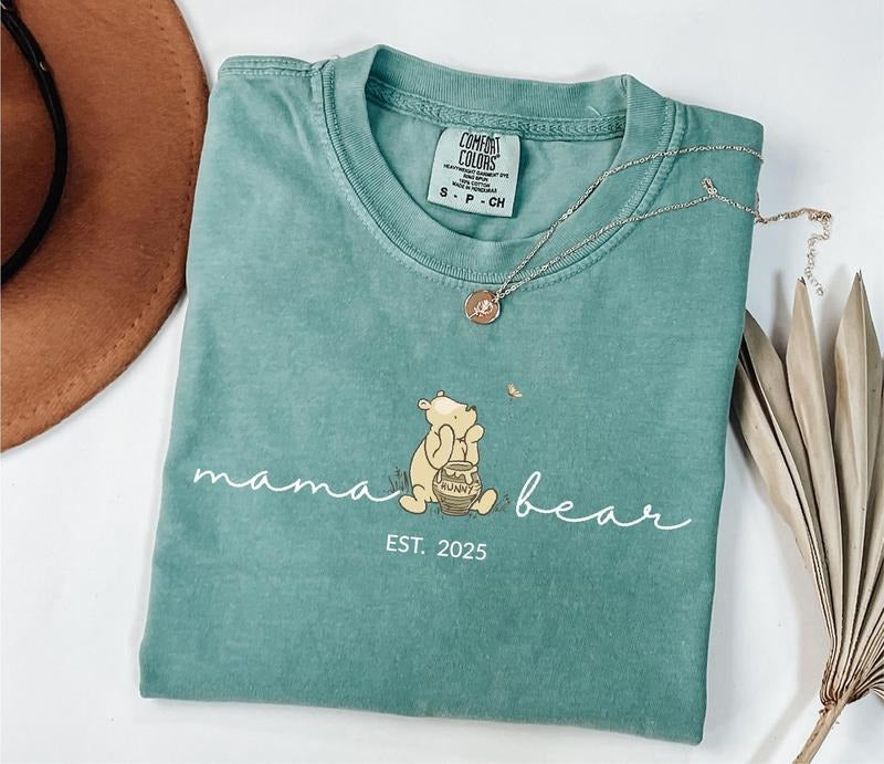 Comfort Colors Custom Mama Bear Shirt, Personalized Mama Shirt, Mama Shirt, Gift for Mom, Gift for Grandma, Mothers Day...