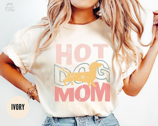 Comfort Colors Dachshund T-Shirt, Dog Mom Shirt, Doxie Tee, Dachshund Clothes, Weenie Dog T-Shirt, Weiner Dog Gifts, Fur...
