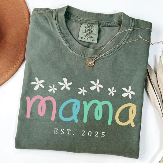 Comfort Colors Daisy Mama T-shirt, New Mom To Be, Baby Shower Gift For Mom, Mother's Day Gift, Mom Birthday Gift Hoodie,...