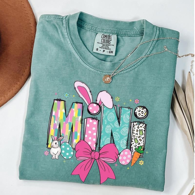 Comfort Colors Easter Mini Shirt, Mini Coquette Shirt, Easter Bunny Mom T-shirt, Easter Gift For Mom Hoodie, Sweatshirt
