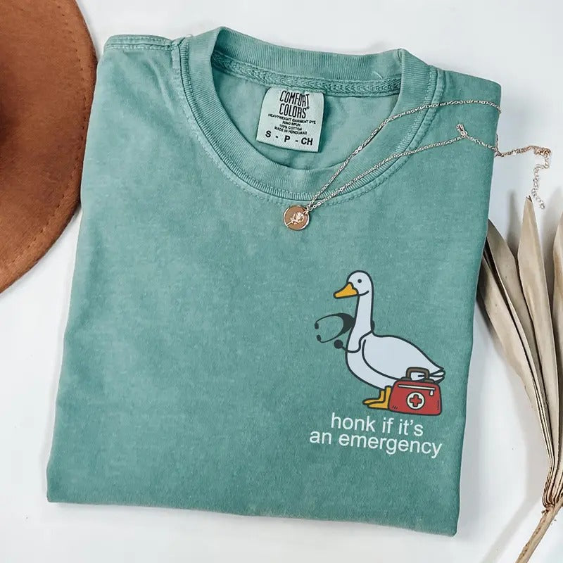 Comfort Colors Emergency Department Nurse Shirt, Silly Goose Emergency Nurse T-Shirt, ER Shirt, Funny Nurse Gift Hoodie,...