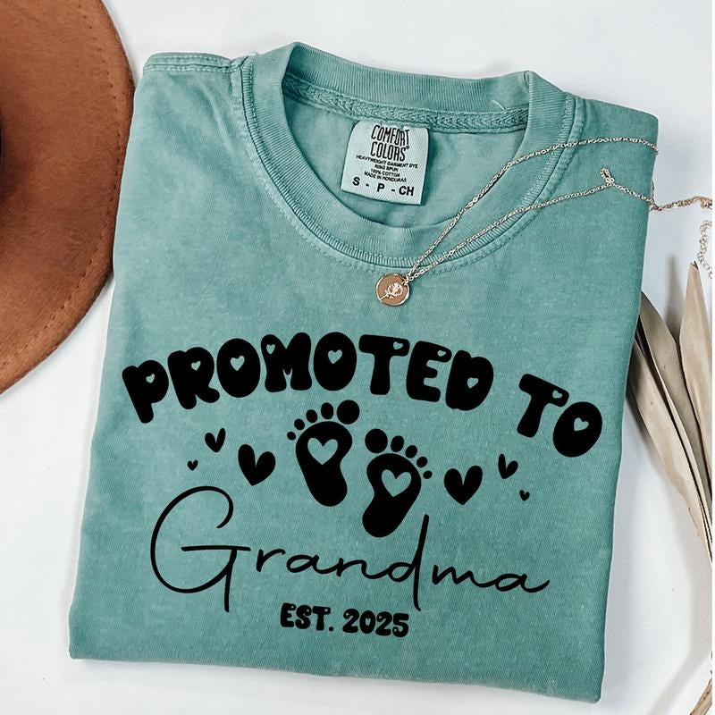 Comfort Colors Est 2025 Grandma Shirt, Promoted To Grandma Shirt, Mothers Day Gift for Grandma, Granny T-Shirt, Gigi Mimi...