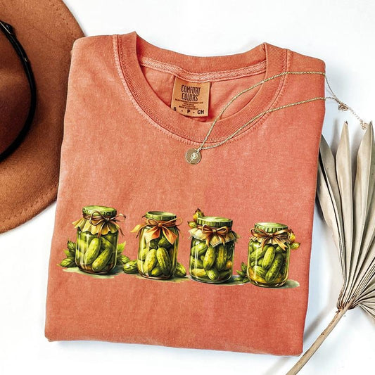 Comfort Colors Fall Canned Pickles Shirt, Canning Season Shirt, Pickle Lovers Shirt, Homemade Pickles Shirt, Pickle Jar...