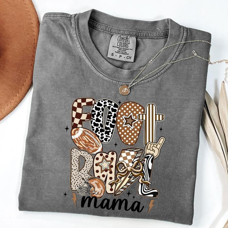 Comfort Colors Football Mama TShirt, Cute Football Mama Shirt, Football Season Tee Hoodie, Sweatshirt | WearSparks.com