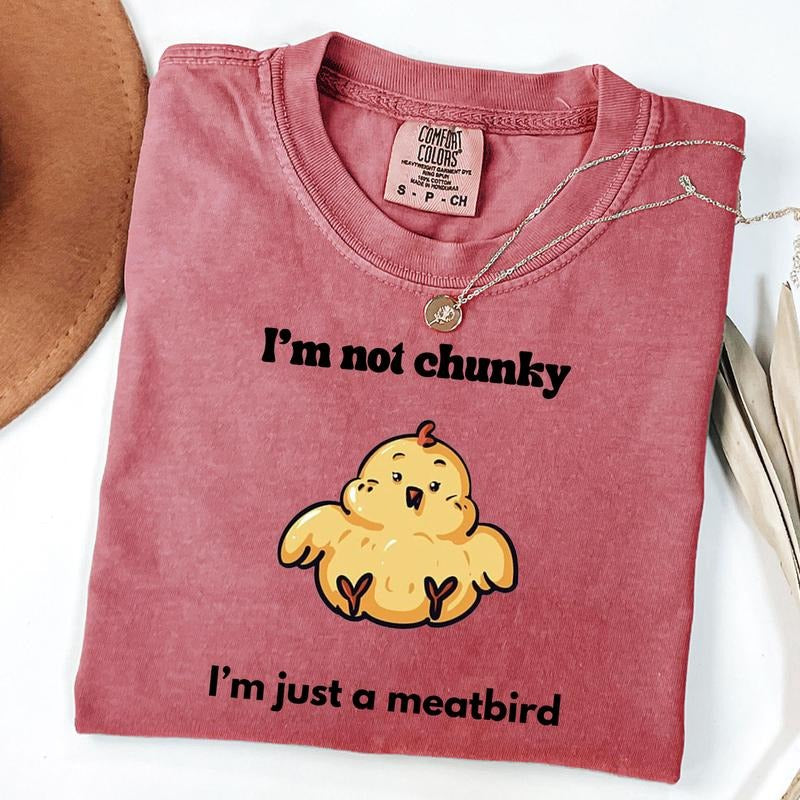 Comfort Colors Funny Chunky Chicken Shirt | Cute Fluffy Chicken Tee for Animal Lovers | Farm Humor Shirt | Family...