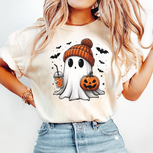 Comfort Colors Halloween Ghost Shirt, Cute Ghost Shirt, Halloween T-Shirt, Cute Fall T Shirt, Spooky Season Tee, Gift For...