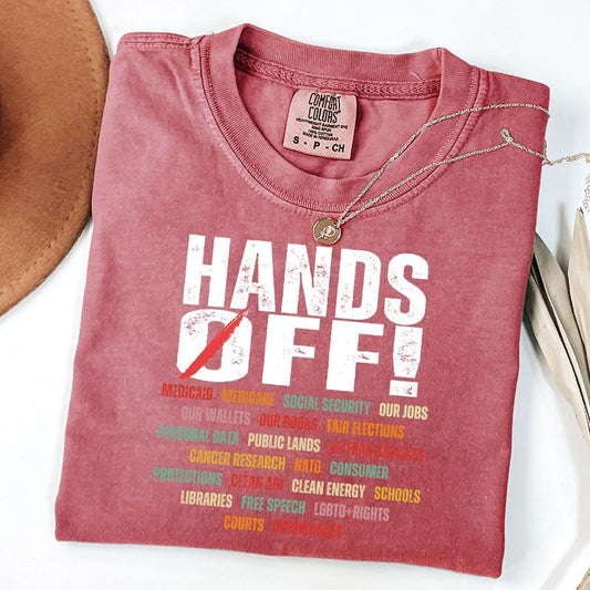 Comfort Colors Hands Off Protest Shirt Political Activism Tee Save Public Lands Free Speech Environmental Rights T-Shirt...