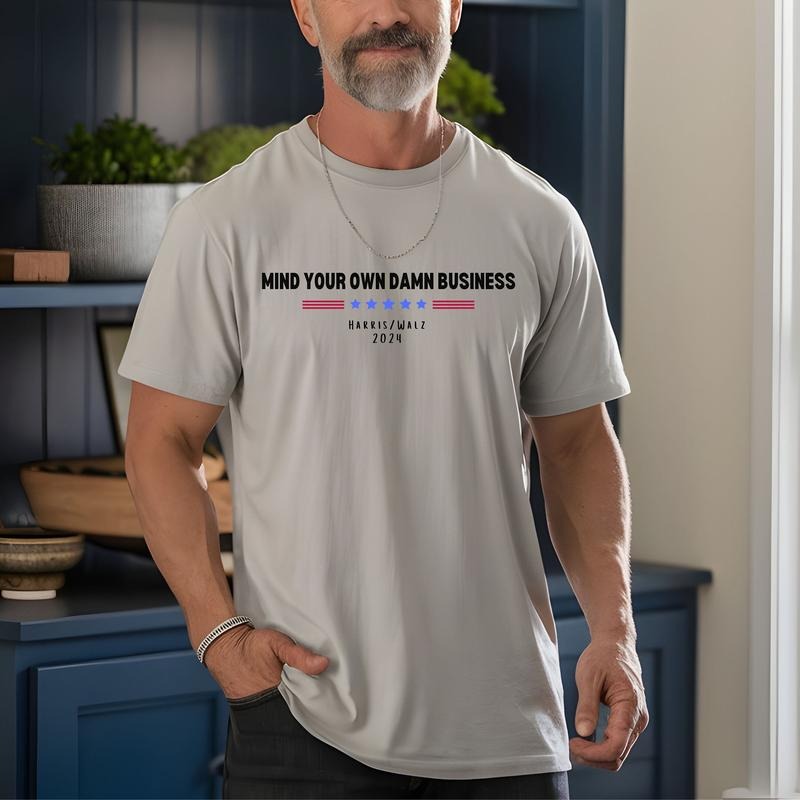 Comfort Colors Harris Walz 2024 Shirt, Mind Your Own Damn Business T-Shirt, Kamala Harris Shirt Hoodie, Sweatshirt