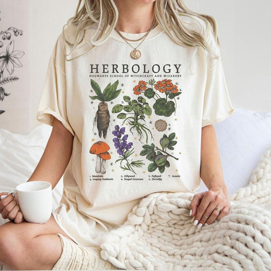 Comfort Colors Herbology Plants Shirt, Magical Herbs T-Shirt, Botanical Shirt, Gardening Gift, Shirt for Plant Lover...