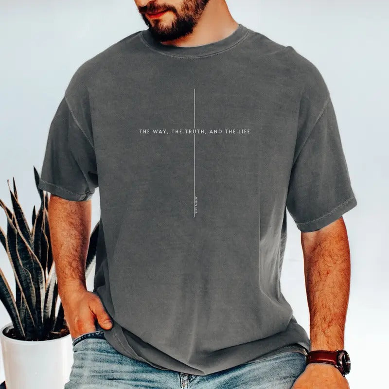 Comfort Colors John 14 6 Shirt, The Way the Truth the Life Shirt, Jesus Shirt, Christian T-shirt, Fearless Faith Tee...