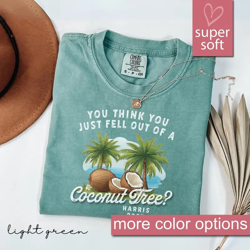 Comfort Colors Kamala Coconut Tree Shirt, 2024 President Shirt, Kamala Harris President 2024 Shirt, Womens Power,...