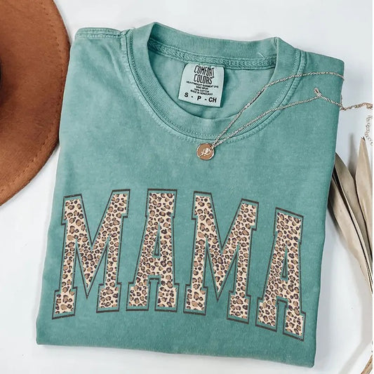 Comfort Colors Leopard Mama T-Shirt, Mothers Day Gift, Mom Shirt, Retro Mama Shirt, Gift For Mom Hoodie, Sweatshirt