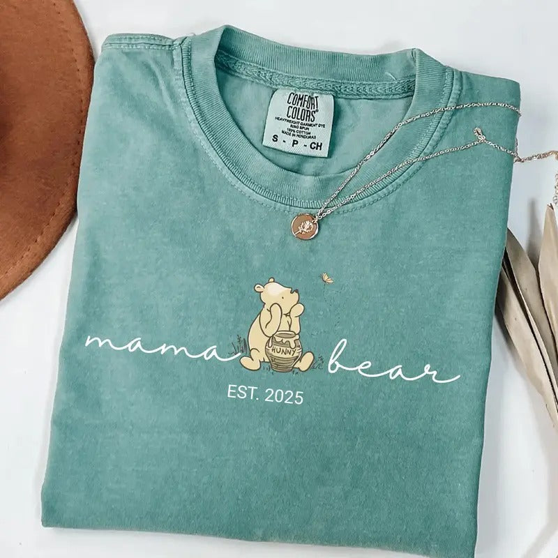 Comfort Colors Mama Bear Est 2025 Shirt, Mama Shirt, Gift for Mom, Gift for Grandma, Mothers Day Gift, New Mom Tee...